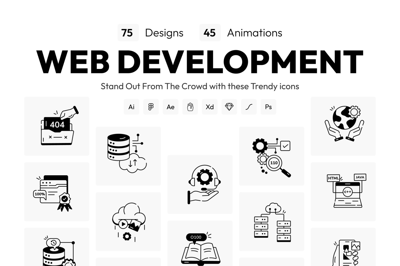 Animated Web Development Icons