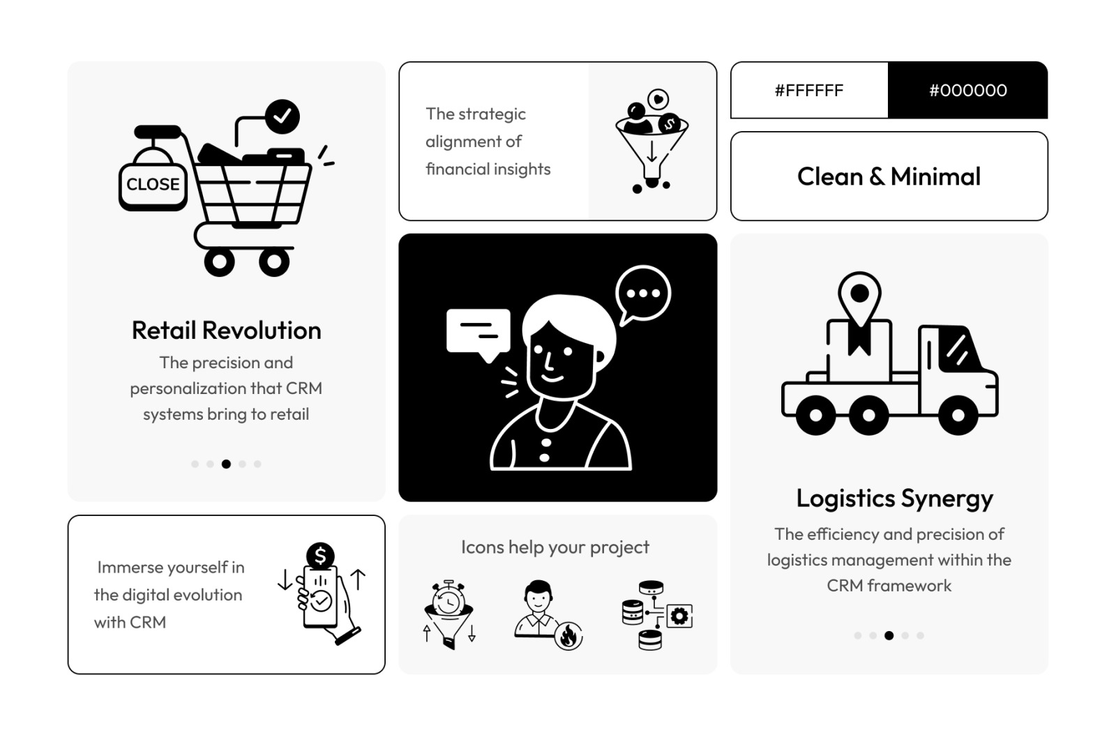 Animated Linear CRM Icons