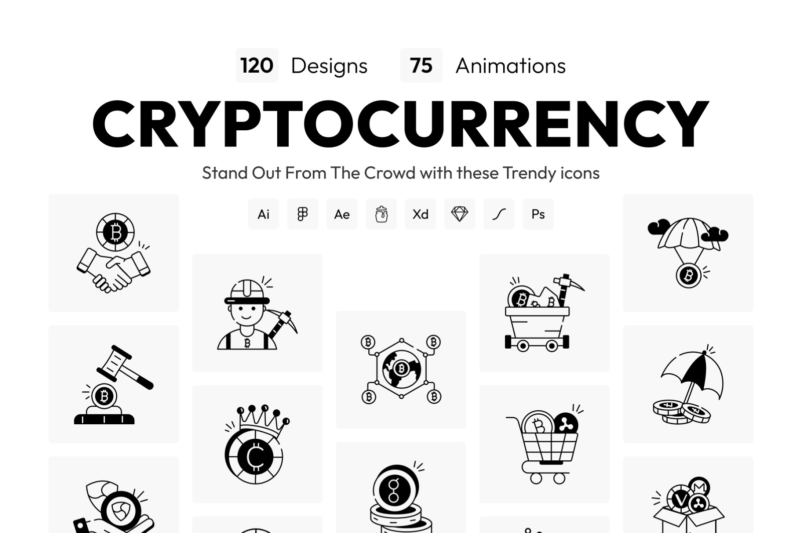 Animated Cryptocurrency Icons