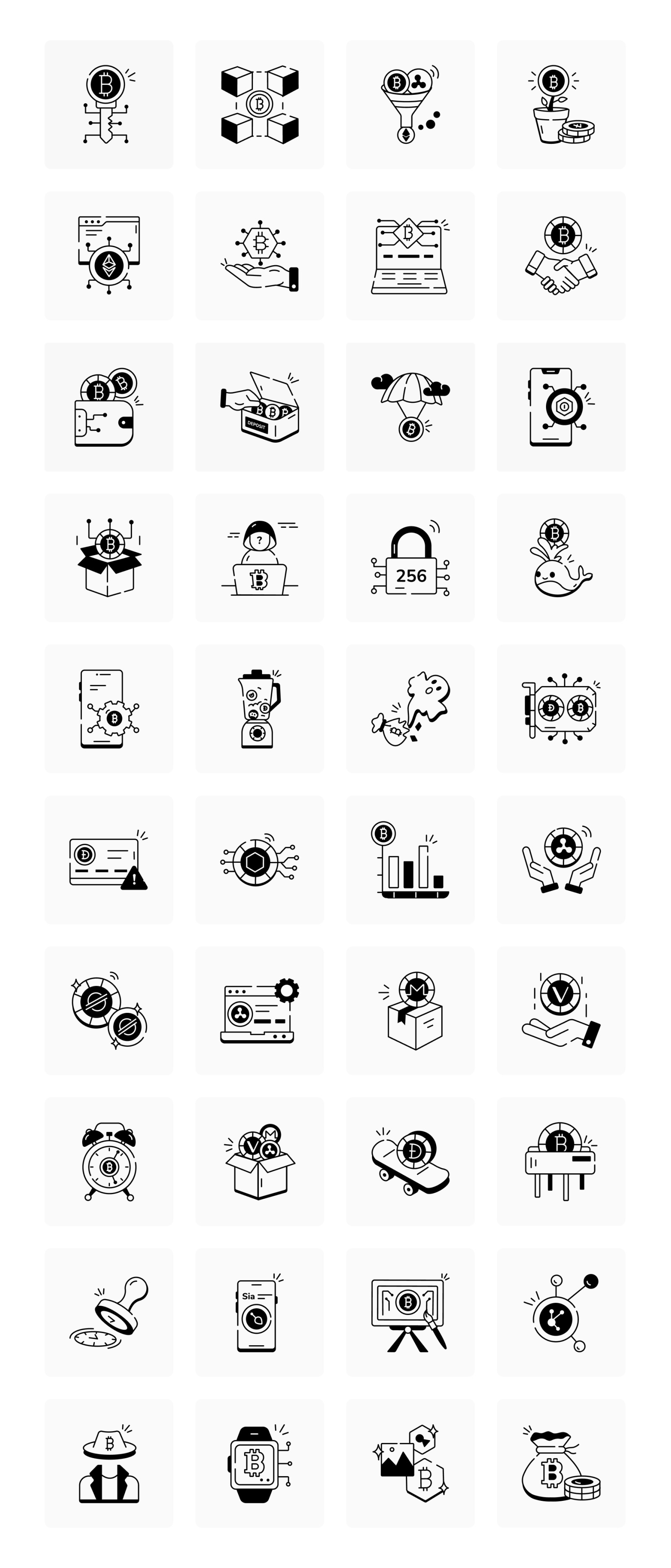 Animated Cryptocurrency Icons