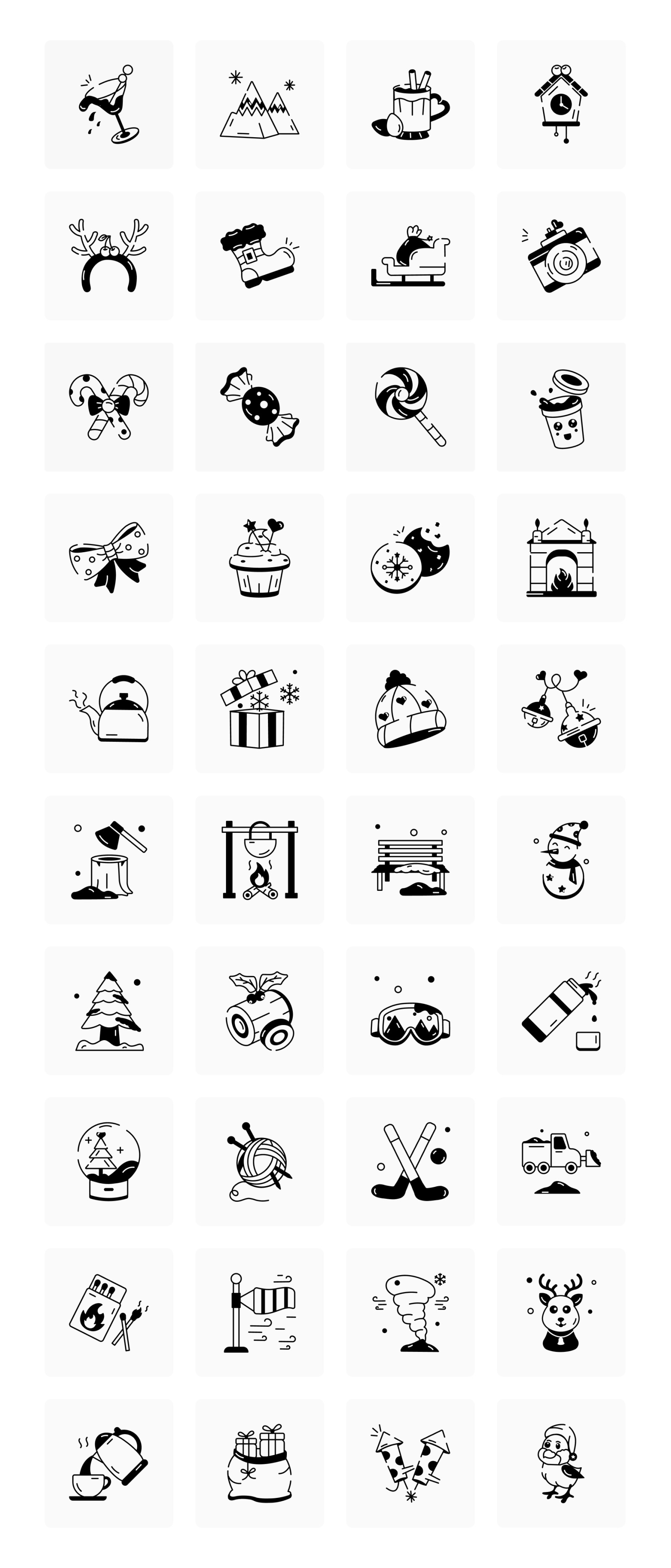 Cute Christmas and Winter Icons Cute Christmas and Winter Icons