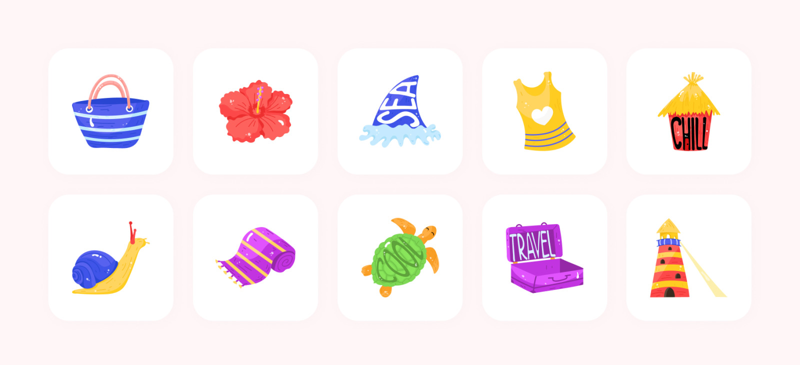 Summer Holiday Animated Stickers