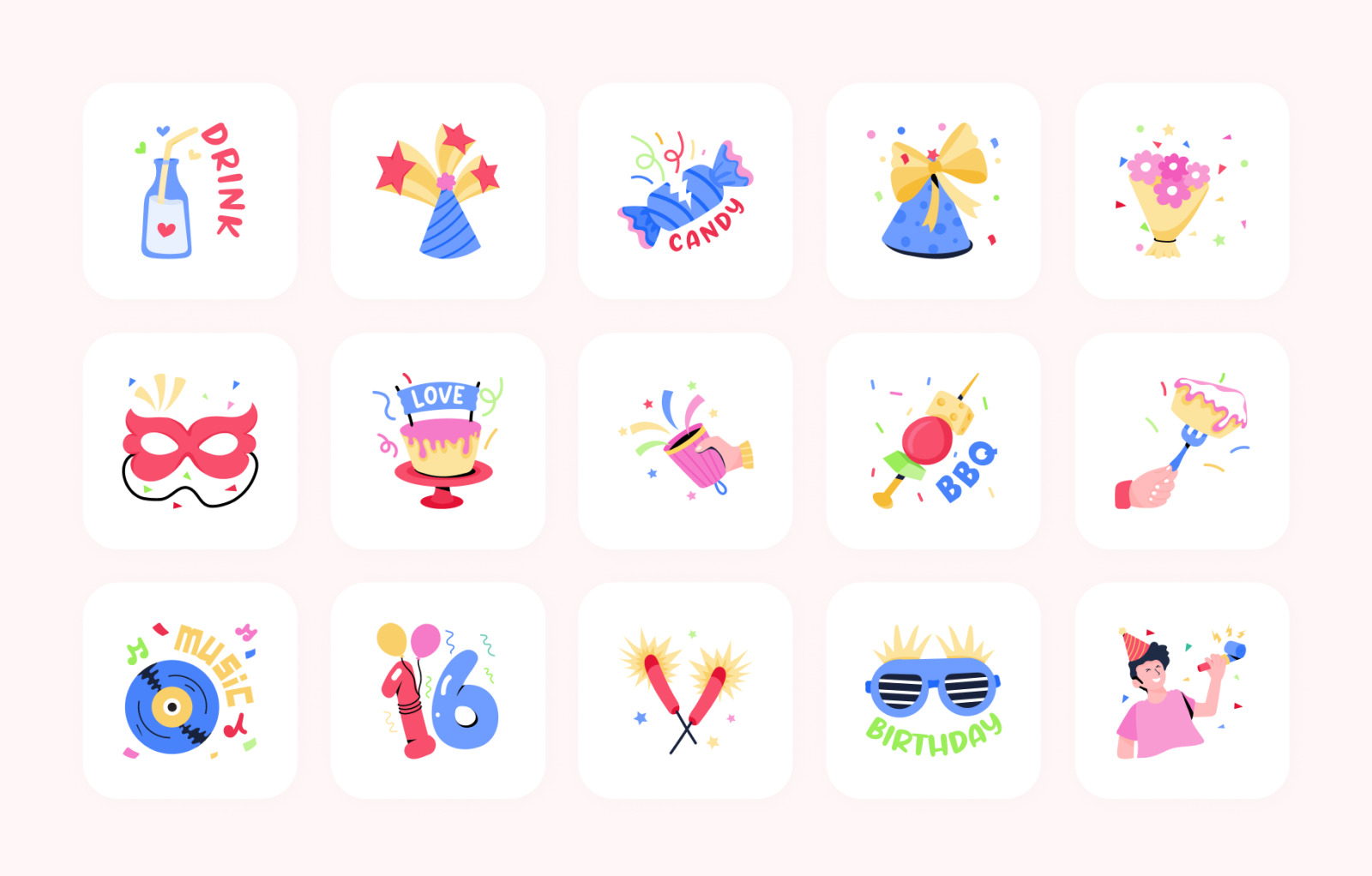 Happy Birthday Stickers Pack