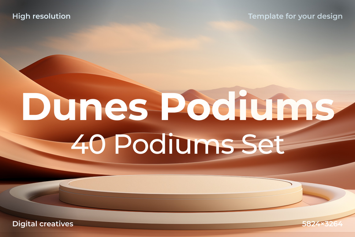 Dunes Podiums ❊ Background Set