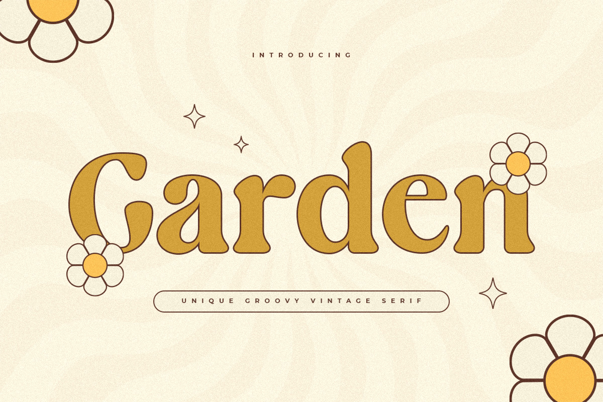 Garden - Unique Groovy Vintage Serif Garden - Unique Groovy Vintage Serif