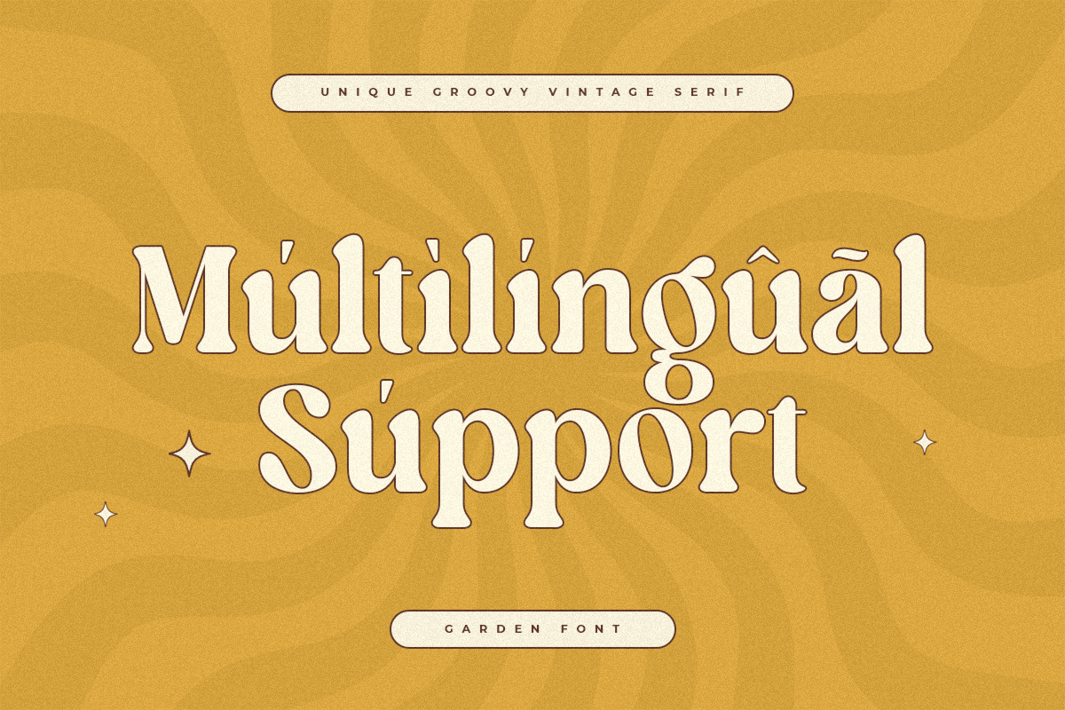 Garden - Unique Groovy Vintage Serif Garden - Unique Groovy Vintage Serif
