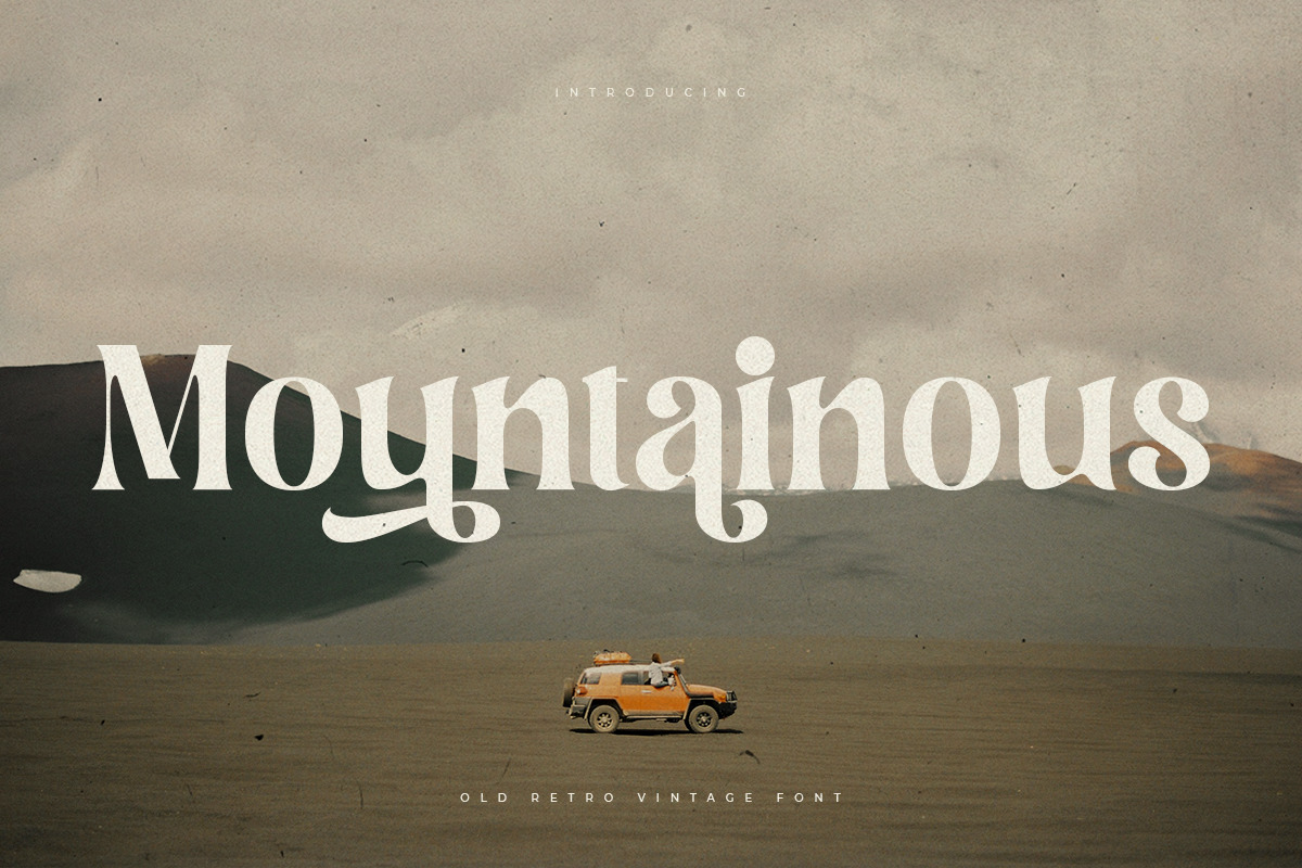 Montainous - Old Retro Vintage Font