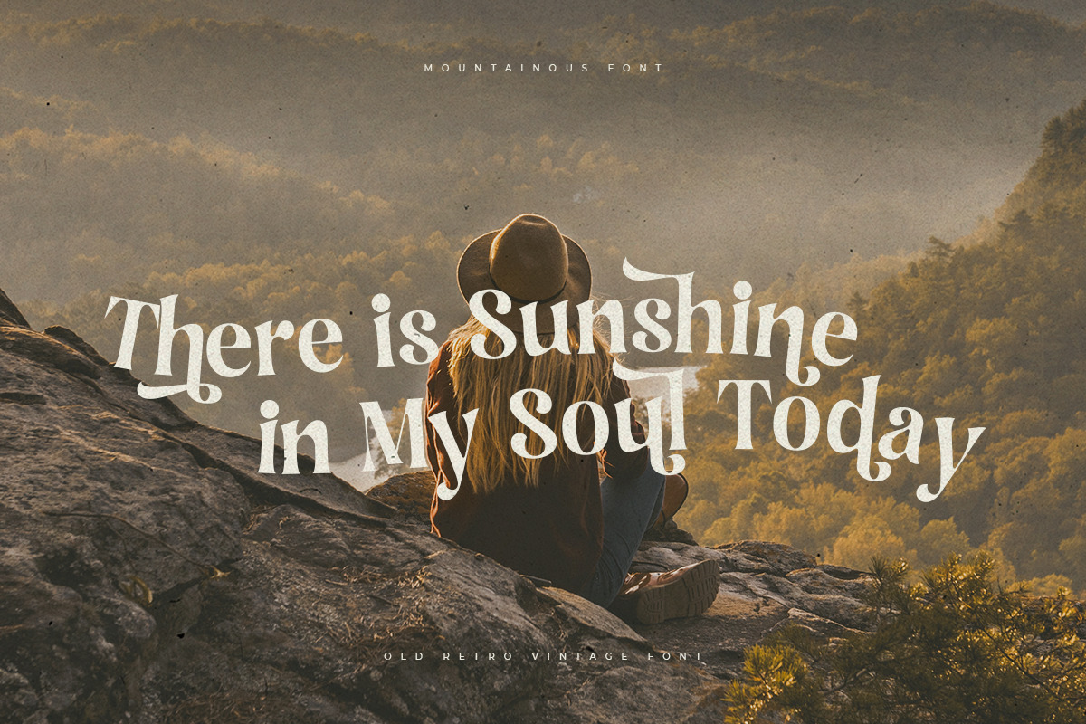 Montainous - Old Retro Vintage Font Montainous - Old Retro Vintage Font