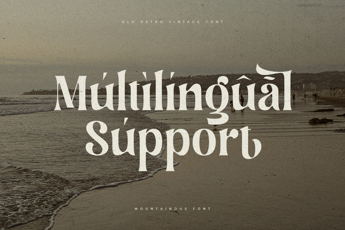 Montainous - Old Retro Vintage Font