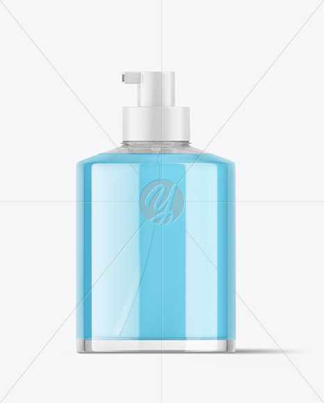 Clear Cosmetic Pump Bottle Mockup