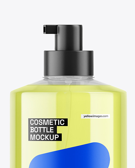 Clear Cosmetic Pump Bottle Mockup