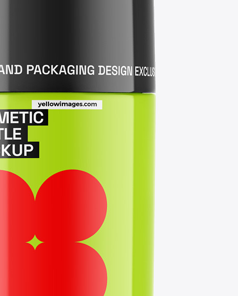 Glossy Cosmetic Bottle Mockup