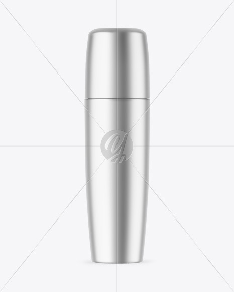 Matte Metallic Cosmetic Bottle Mockup