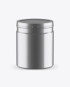 Metallic Protein Jar Mockup (High-Angle Shot)