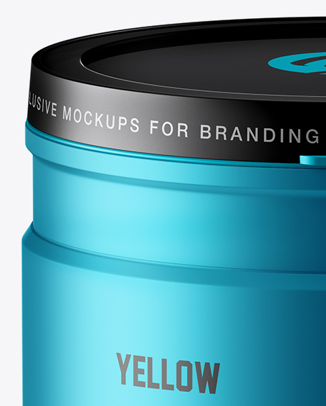 Matte Metallic Protein Jar Mockup (High-Angle Shot) Matte Metallic Protein Jar Mockup (High-Angle Shot)