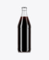 Clear Glass Bottle With Dark Drink Mockup