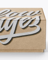 Kraft Paper Box Mockup - Front View (High-Angle Shot)