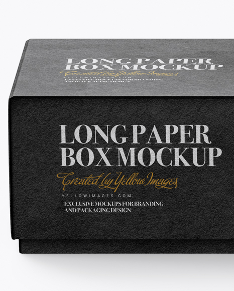 Kraft Paper Box Mockup - Front View (High-Angle Shot)