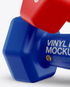 Matte Vinyl Coated Dumbbells Mockup