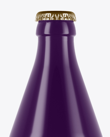 Glossy Ceramic Beer Bottle Mockup