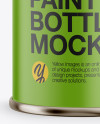 Tin Can with Matte Label Mockup - Front View