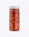 Glass Jar with Strawberry Jam Mockup