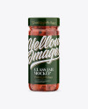 Glass Jar with Strawberry Jam Mockup