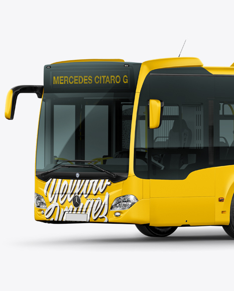 Mercedes-Benz Citaro G Bus Mockup - Left Half Side view