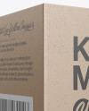 Kraft Box Mockup - Half Side View