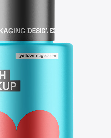 Matte Metallic Nail Polish Bottle Mockup