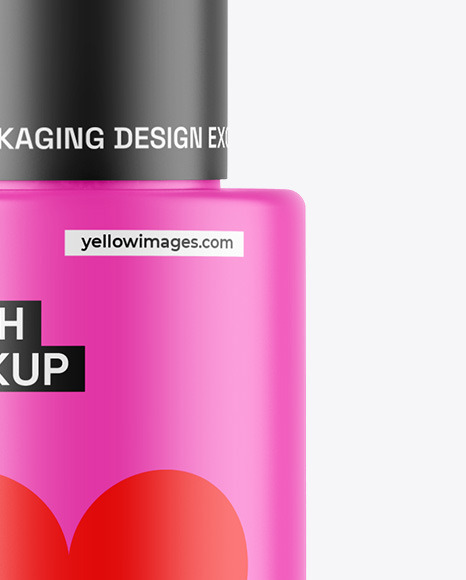 Matte Nail Polish Bottle Mockup