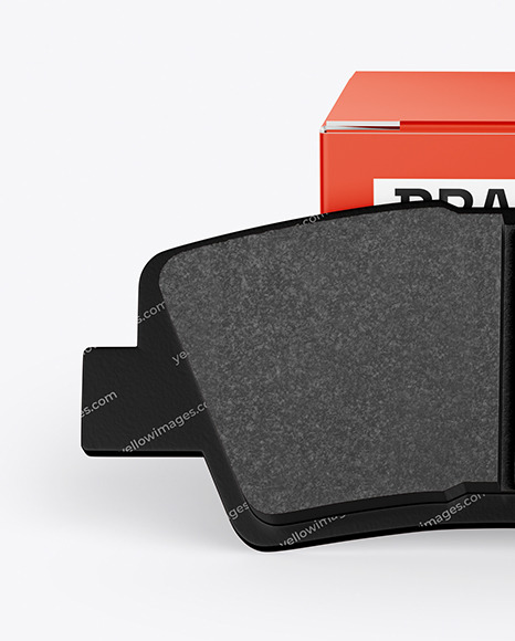 Brake Pads With Box Mockup