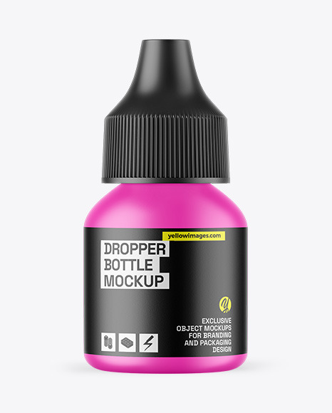 Matte Dropper Bottle Mockup - Dropper+Bottle