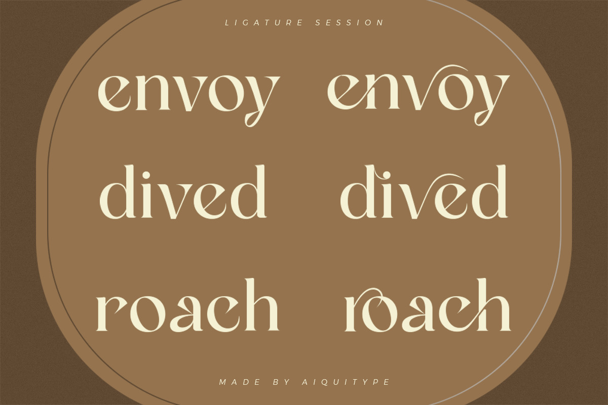 Olivea - Modern Chic Ligatures Serif Font