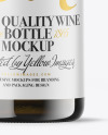 Antique Green Glass White Wine Bottle Mockup