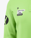 Long Sleeve Polo T-Shirt Mockup - Half Side View