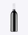 Dark Glass Wine Bottle Mockup