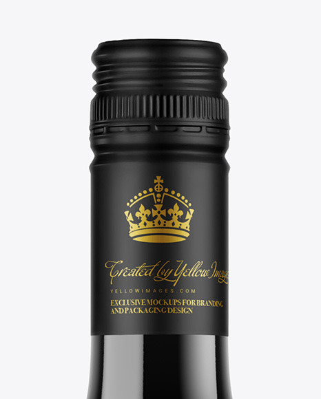 Dark Glass Wine Bottle Mockup