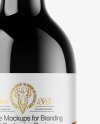 Dark Glass Wine Bottle Mockup