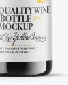 Dark Glass Wine Bottle Mockup