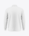 Long Sleeve Polo T-Shirt Mockup - Back View