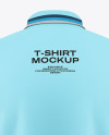 Long Sleeve Polo T-Shirt Mockup - Back View