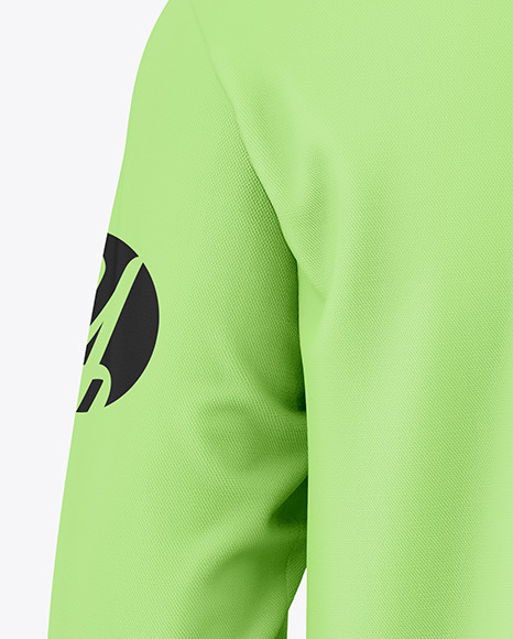 Long Sleeve Polo T-Shirt Mockup - Back View