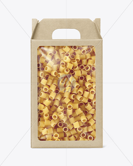 Kraft Box With Anelloni Pasta Mockup