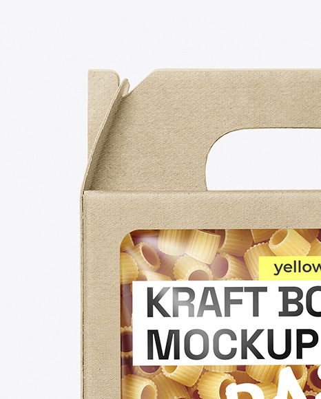 Kraft Box With Anelloni Pasta Mockup