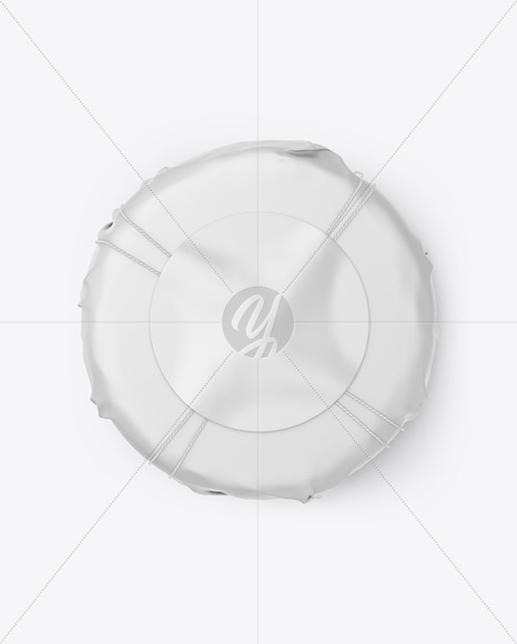 Cheese Wheel Wrapped in Paper Mockup