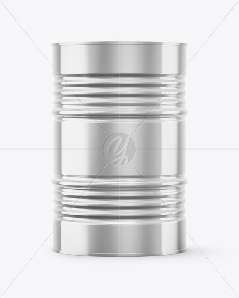 Metallic Oil Barrel Mockup