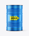 Metallic Oil Barrel Mockup