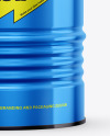Metallic Oil Barrel Mockup