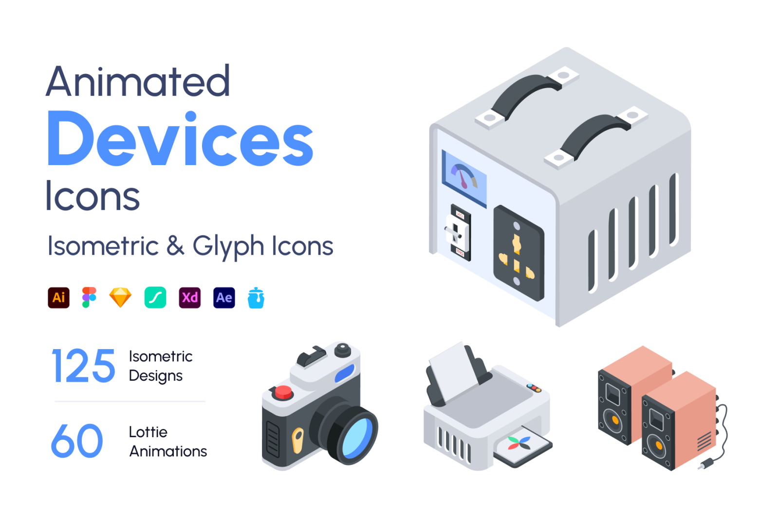 Devices Isometric Icons Devices Isometric Icons